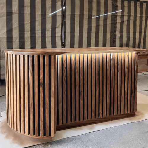 barras, mueble de parota